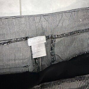 Chico's Bridgette Ankle pant, Houndstooth Black and White, Size 0.5 R (US 6)